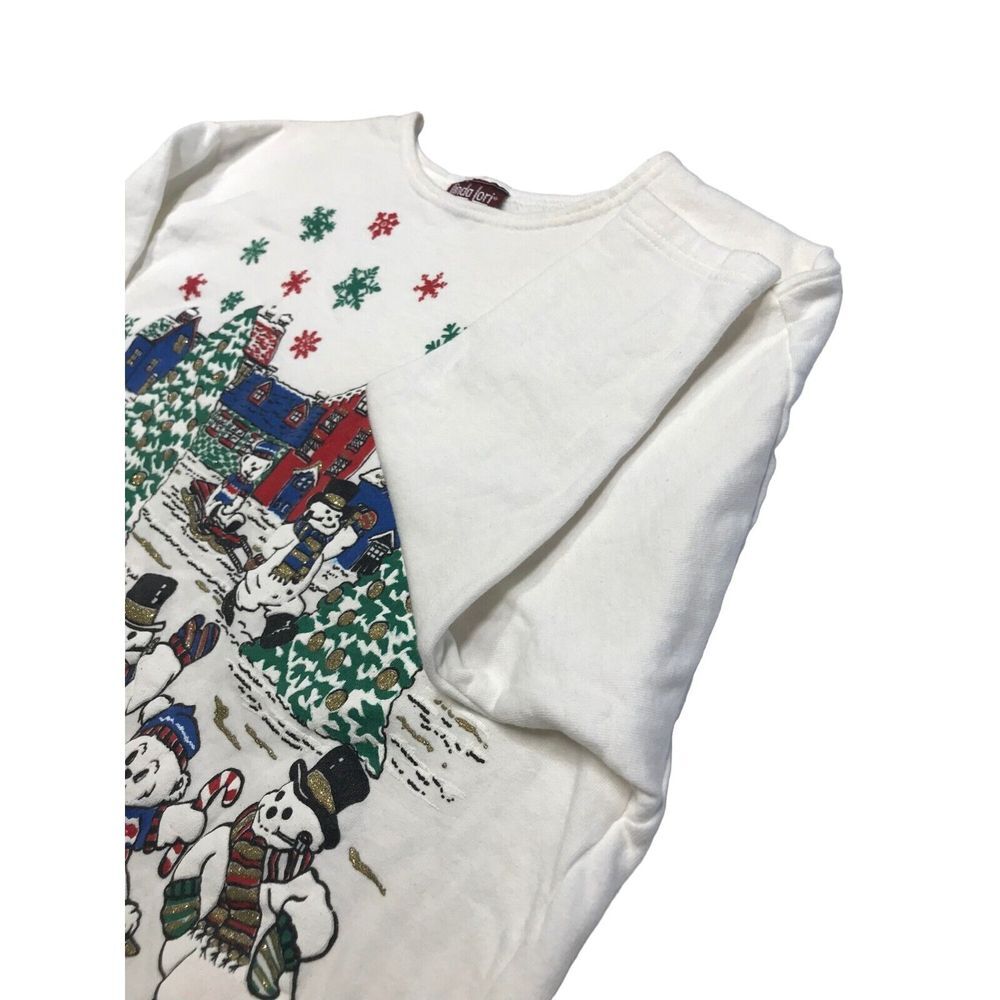Vintage Linda‎ Lori sweatshirt womens size 18 white long sleeve made in USA READ